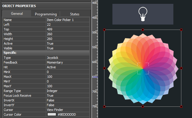 Настройки палитры Color Picker