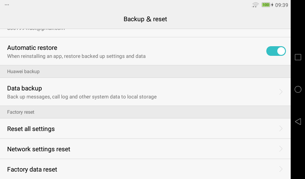 Сброс настроек